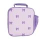 Lavender Ticking Stripe Bow Mackenzie Lunch Box