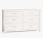 Open Box: Camden 6-Drawer Dresser (56"W x 19"D) - Simply White, Zinc