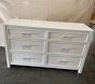 Open Box: Camden 6-Drawer Dresser (56"W x 19"D) - Simply White, Zinc