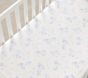 Unicorn Bows Organic Crib Fitted Sheet
