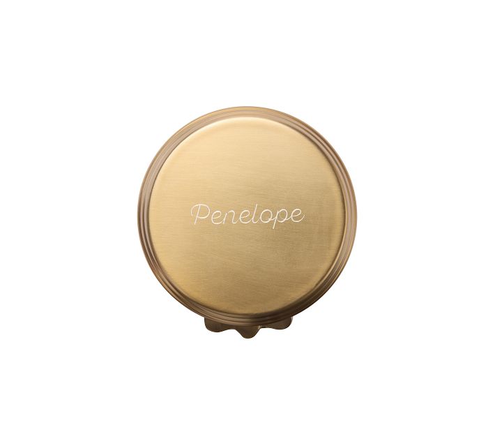Ava Ribbon Keepsake Box, Brass & Suede | Pottery Barn Kids