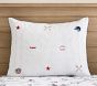 Embroidered Baseball Stripe Cotton Duvet Cover &amp; Shams