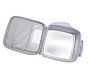 Mackenzie Silver Metallic Hearts Lunch Boxes