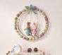 Felted Easter Bunny On Swing Wreath