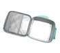 Mackenzie Turquoise Rainbows Chenille Lunch Boxes