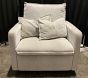 Open Box: Paxton Pillow Swivel Glider Power Recliner - Performance Plush Chenille Light Gray