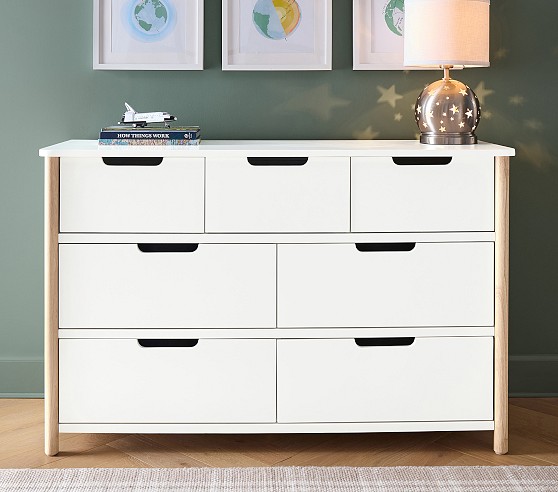 dresser with cut out handles Gary 59" | 6 Drawers W Cutout Can be placed and easily accessed in your bedroom Avery Montessori-Inspired Low 5-Drawer Dresser,
