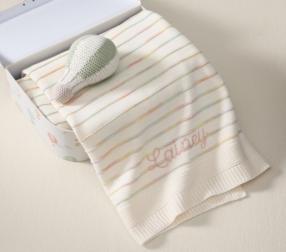 Balloon Rattle Hot Air Balloon Baby Blanket & Rattle Giftset | Pottery Barn Kids