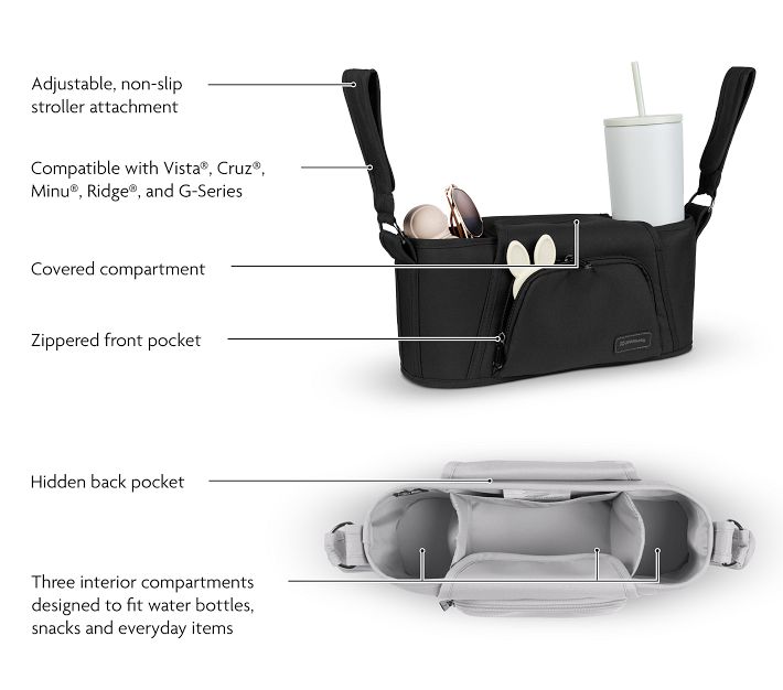 UPPAbaby Carry All Parent Organizer - Light Grey