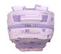 Lavender Ticking Stripe Bow Pocket Mackenzie Backpack Bundle, Set of 3