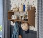 Seadrift Wood Shelf With Pegs (17" x 36")