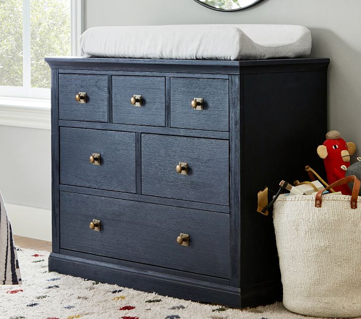 pottery barn navy blue dresser Charlie Dresser, Gray/Seadrift