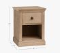 Charlie Nightstand with Charging Station and Nightlight (19")