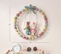Felted Easter Bunny On Swing Wreath