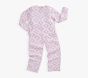 LoveShackFancy Floral Heart Bamboo Viscose Adult Relaxed Fit Crew Pajama Set
