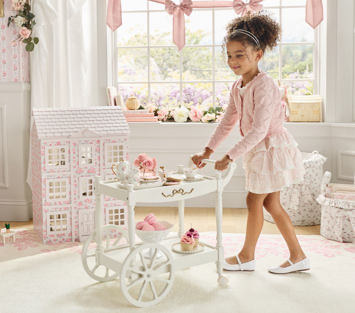 【Pink Love 】★希少　ホワイトラタン　ハート♡チェスト LoveShackFancy Tea Cart for Kids | Pottery Barn Kids
