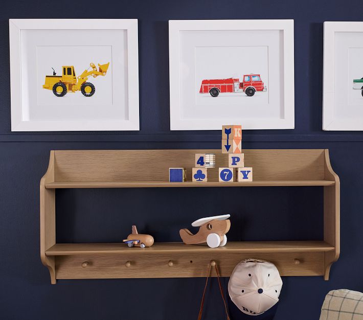 Seadrift Wood Shelf With Pegs 17