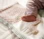 Giraffe Heirloom Sherpa-Backed Patchwork Knit Baby Blanket