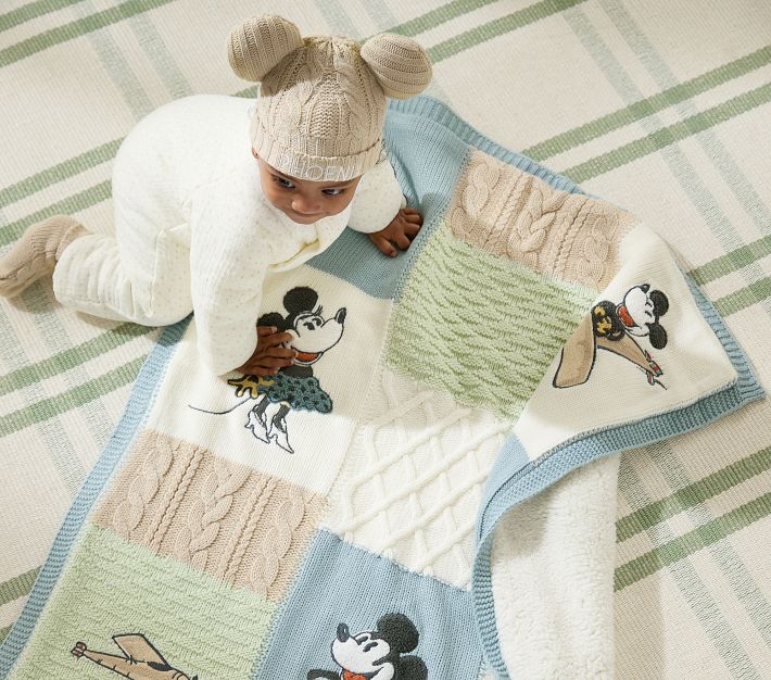 Disney Home x Sanderson Mickey Mouse Baby Blanket | Pottery Barn Kids