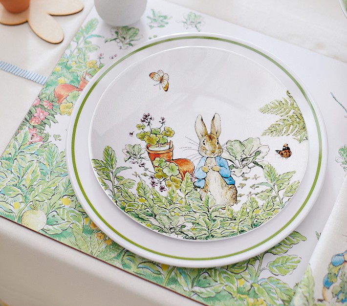  Peter Rabbit プレート 6枚セット Peter Rabbit™ Garden Plates | Easter Tableware | Pottery Barn Kids