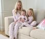 LoveShackFancy Floral Heart Bamboo Viscose Adult Relaxed Fit Crew Pajama Set