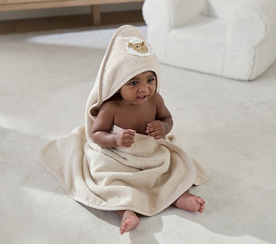 Super Soft Organic Cotton Crochet Sheep Towel | Pottery Barn Kids