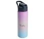 Rainbow Ombre Glitter Mackenzie Water Bottle