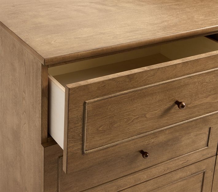 dawson light brown wood 6-drawer dresser Dawson 6 Drawer Dresser and Mirror (Light Brown) 2kfurniture