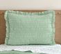 Farrah Smocked Mint Quilt Bedding Set