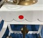 Open Box: Scalloped Lantern Chandelier (12") - Simply White, Antique Brass