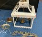 Open Box: Scalloped Lantern Chandelier (12") - Simply White, Antique Brass