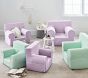 Anywhere Chair®, Lavender Twill with White Piping