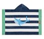 Rugby Stripe Shark Baby Beach Hooded Towel UPF 50+
