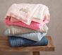 Sheep Sherpa-Backed Cable Knit Baby Blanket