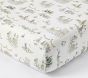 Riley Sheehey Blue English Garden Organic Cotton Crib Fitted Sheet