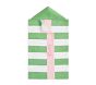 Rugby Stripe Flamingo Baby Beach Hooded Towel UPF 50+