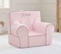Anywhere Chair®, Pearl Twill with Soft Berry Piping
