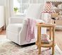 Circular Rattan Side Table (17")