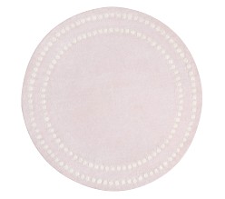 Pearl Dot Border 5' Round Rug
