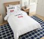 Striped Sports Personalized Cotton Duvet Cover &amp; Shams