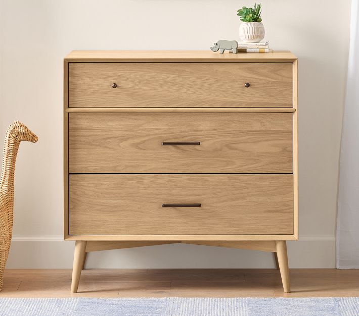 serta mid century modern 3 drawer dresser with changing top Babyletto Sprout 3-Drawer Changer Dresser with Removable Changing Tray Natural Walnut