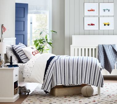 Blue &amp; White Shared Bedroom