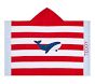 Rugby Stripe Whale Baby Beach Hooded Towel UPF 50+