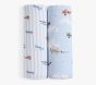 Airplane Organic Muslin Swaddle Set