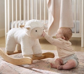 木馬　アメリカのpottery barn kidsブランド lamb-critter-plush-nursery-