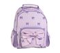 Lavender Ticking Stripe Bow Pocket Mackenzie Small Backpack
