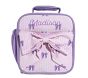 Lavender Ticking Stripe Bow Mackenzie Lunch Box
