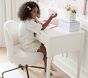 Scallop Skirt Swivel Desk Chair