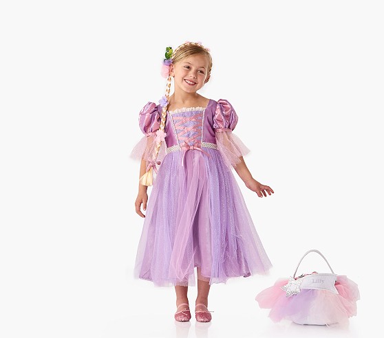 dress up princess rapunzel Girl's Premium Rapunzel Costume | Kids | Girls | L | Purple