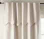 Open Box: Evelyn Linen Scallop Valance Blackout Curtain (44"W x 63"L) - Flax